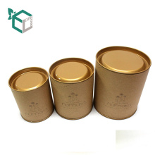 Paper Cardboard Tube Cylinder Paper Round Gift Packaging Box with tin